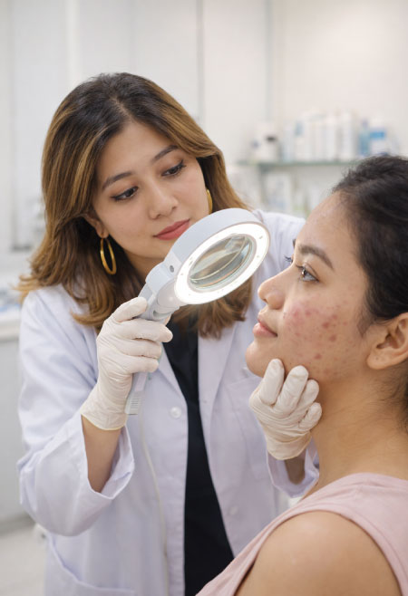 female dermatologist acne vulgaris treatment bangladesh