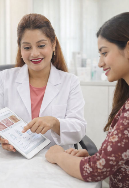 female dermatologist customized acne treatment plan bangladesh